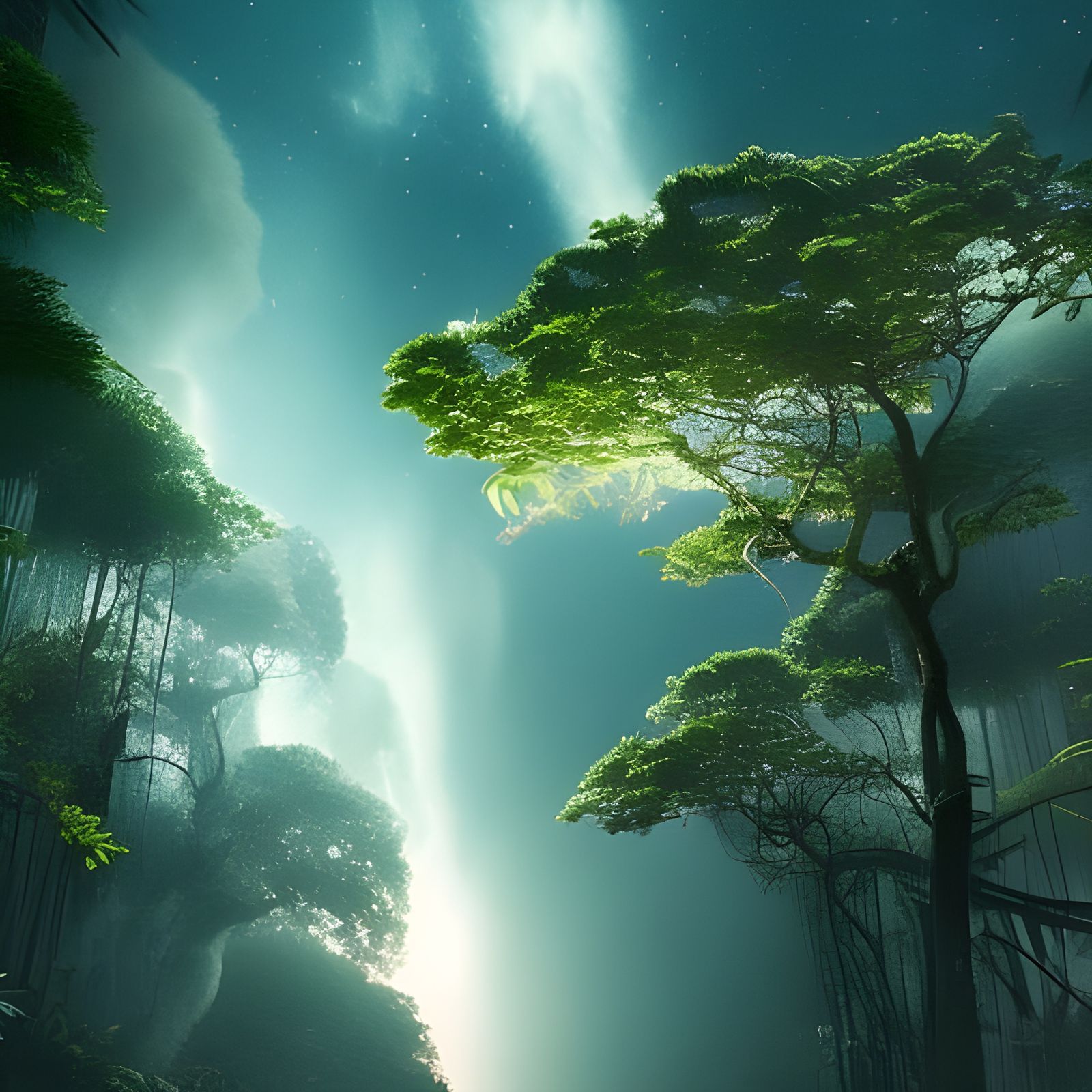 Misty Forest  by @Yoctocore