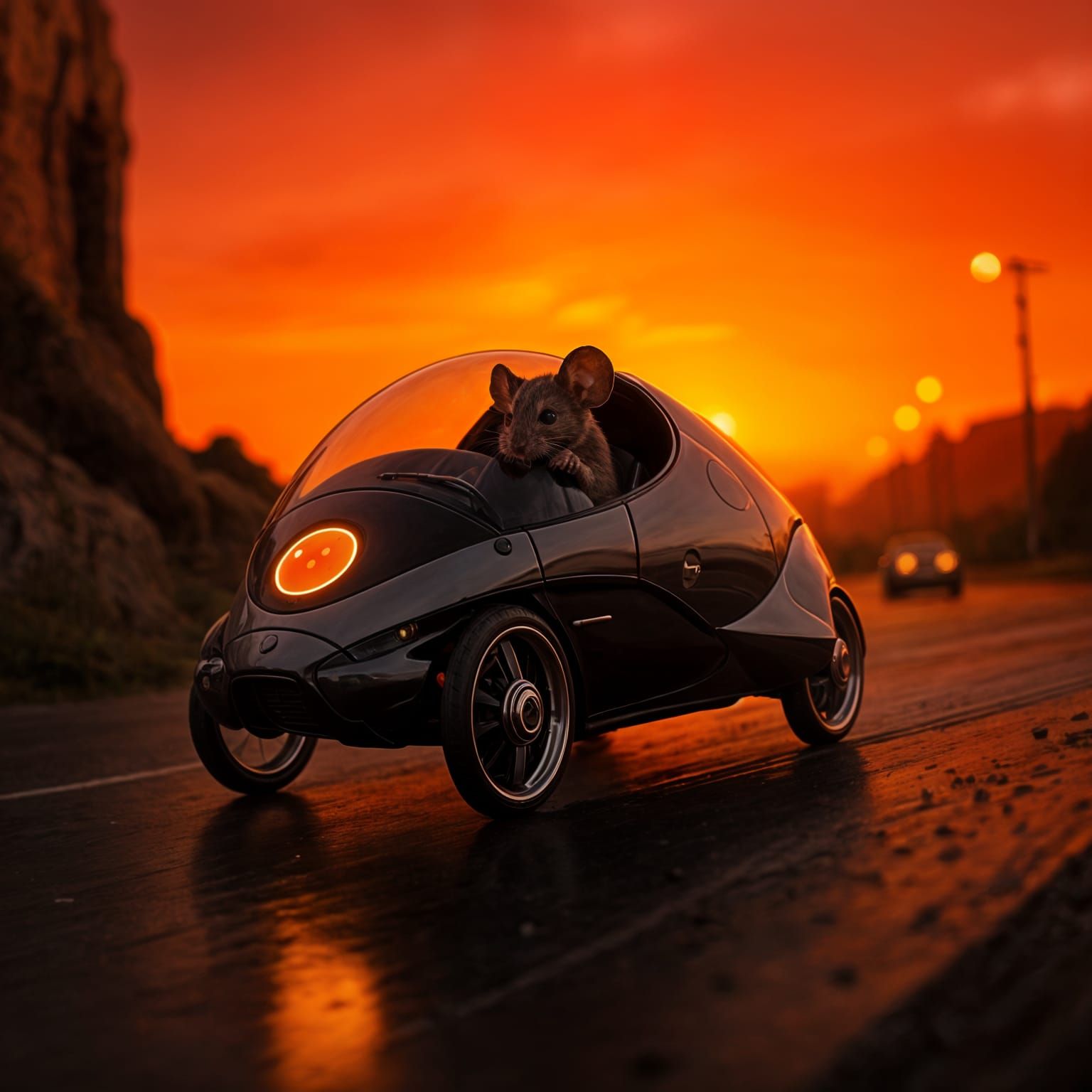 "On the road again",......night-rider version