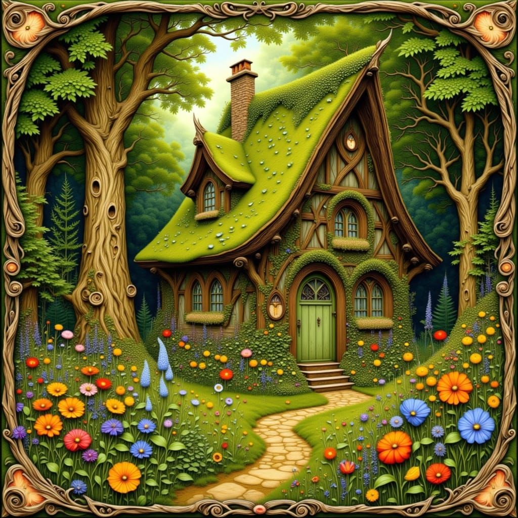 Whimsical Storybook Cottage in Enchanted Forest