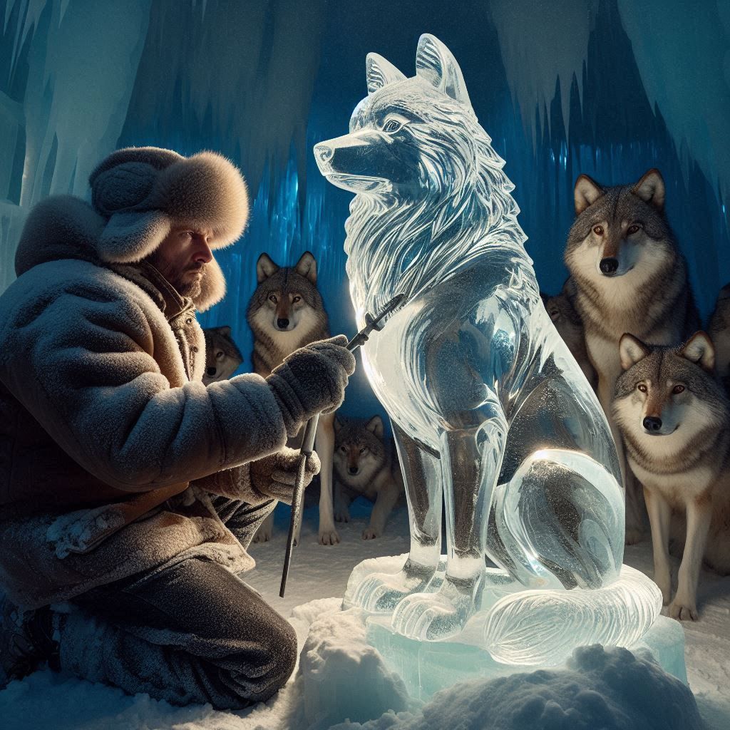 Sculpteur sur glace (art éphémère)