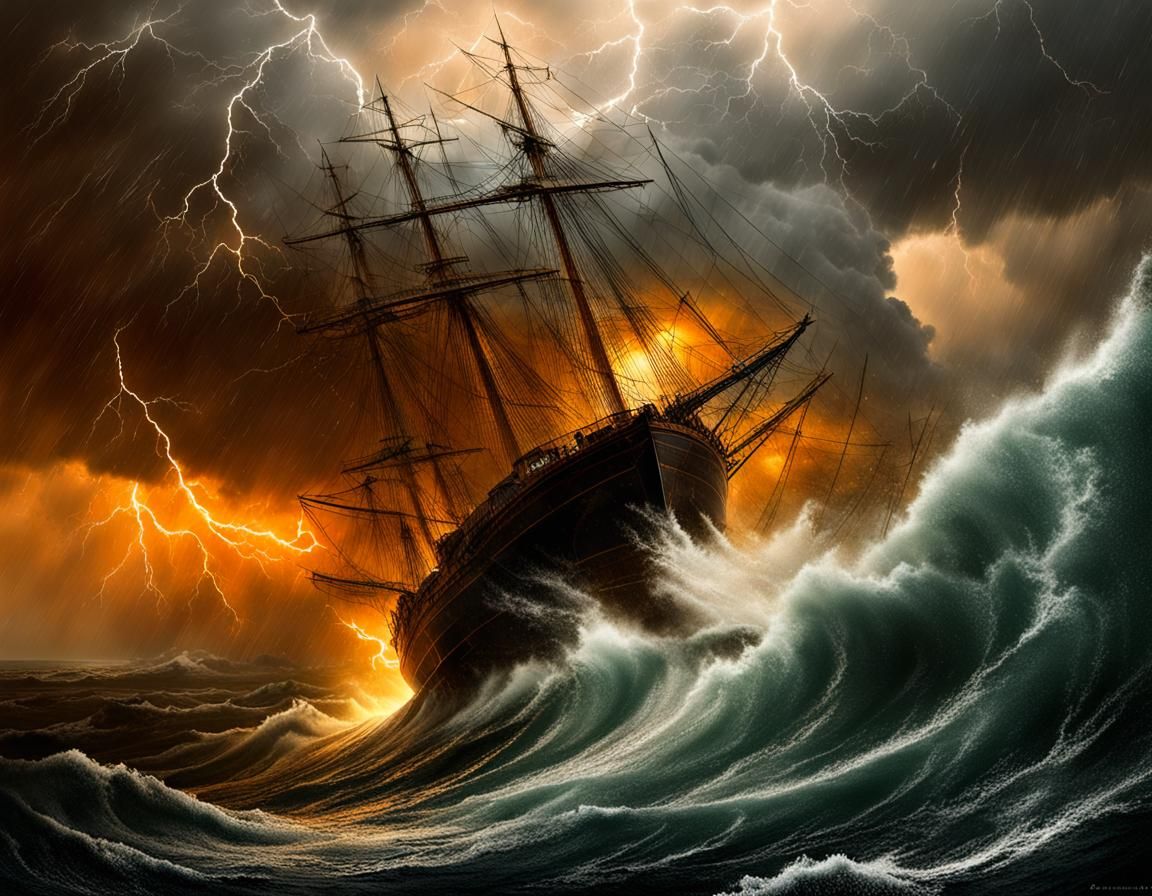 A raging storm ...