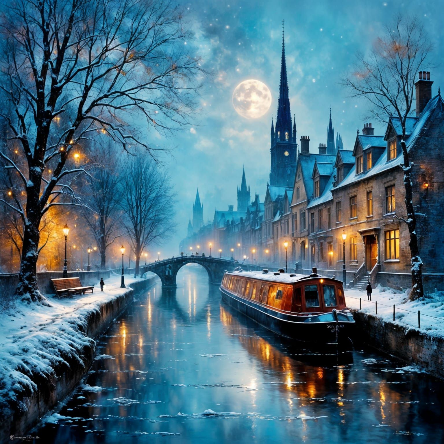 Night on the canal  by @Kfrdx