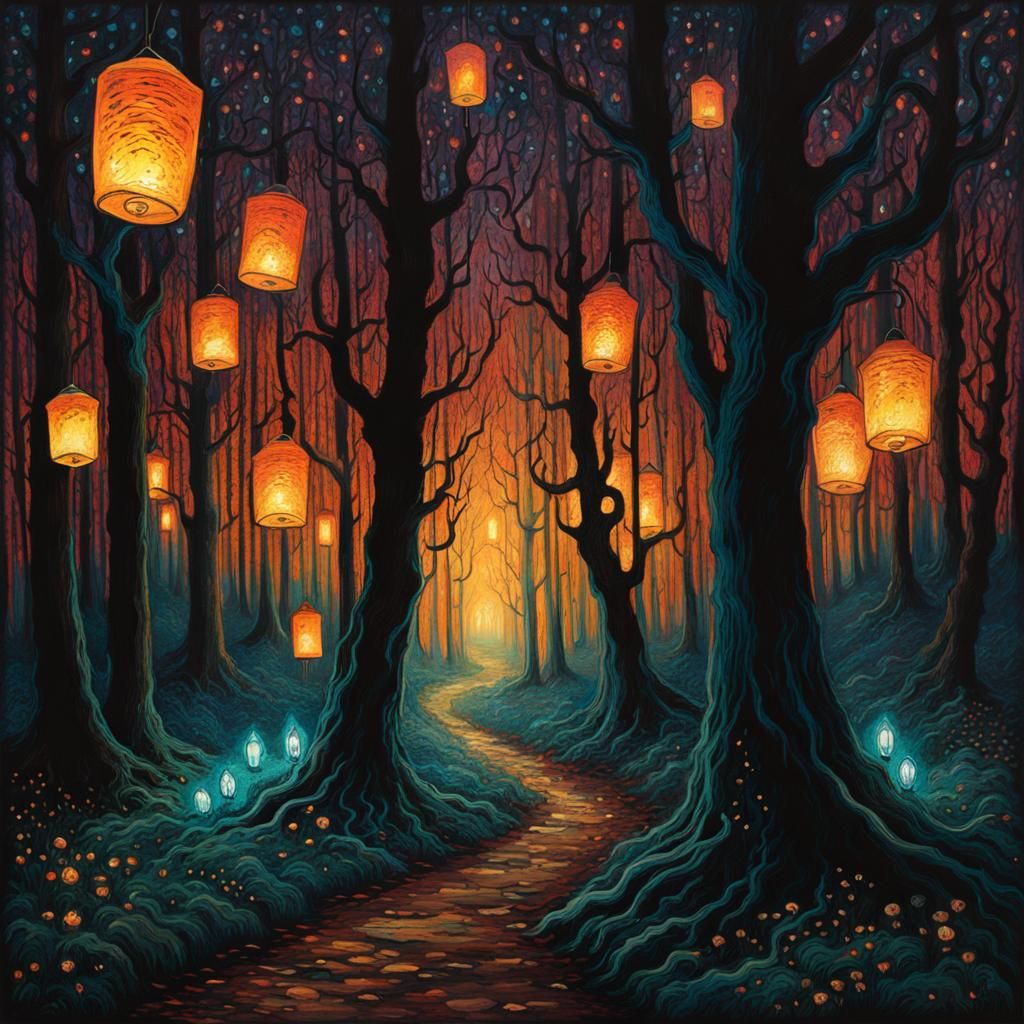 Eerie ghost lanterns  by @xtough 