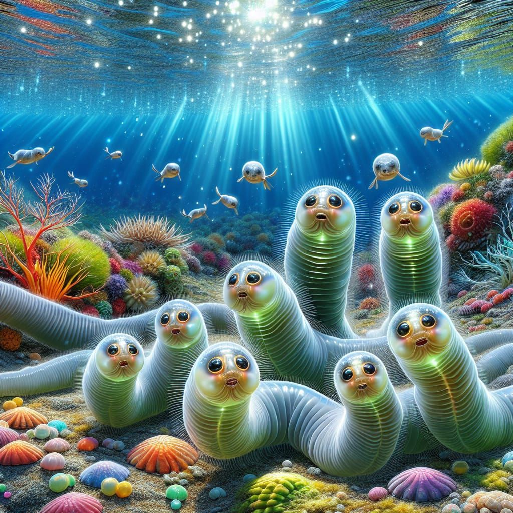 🤍💛Henrietta Balloon Worm and Her Balloon Worm Offspring💛�...
