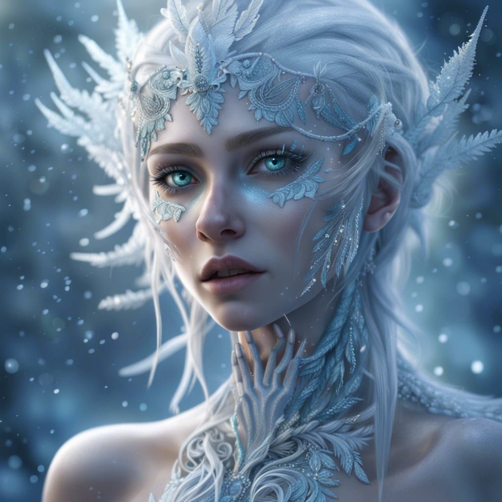 Ice Nymph - AI Generated Artwork - NightCafe Creator