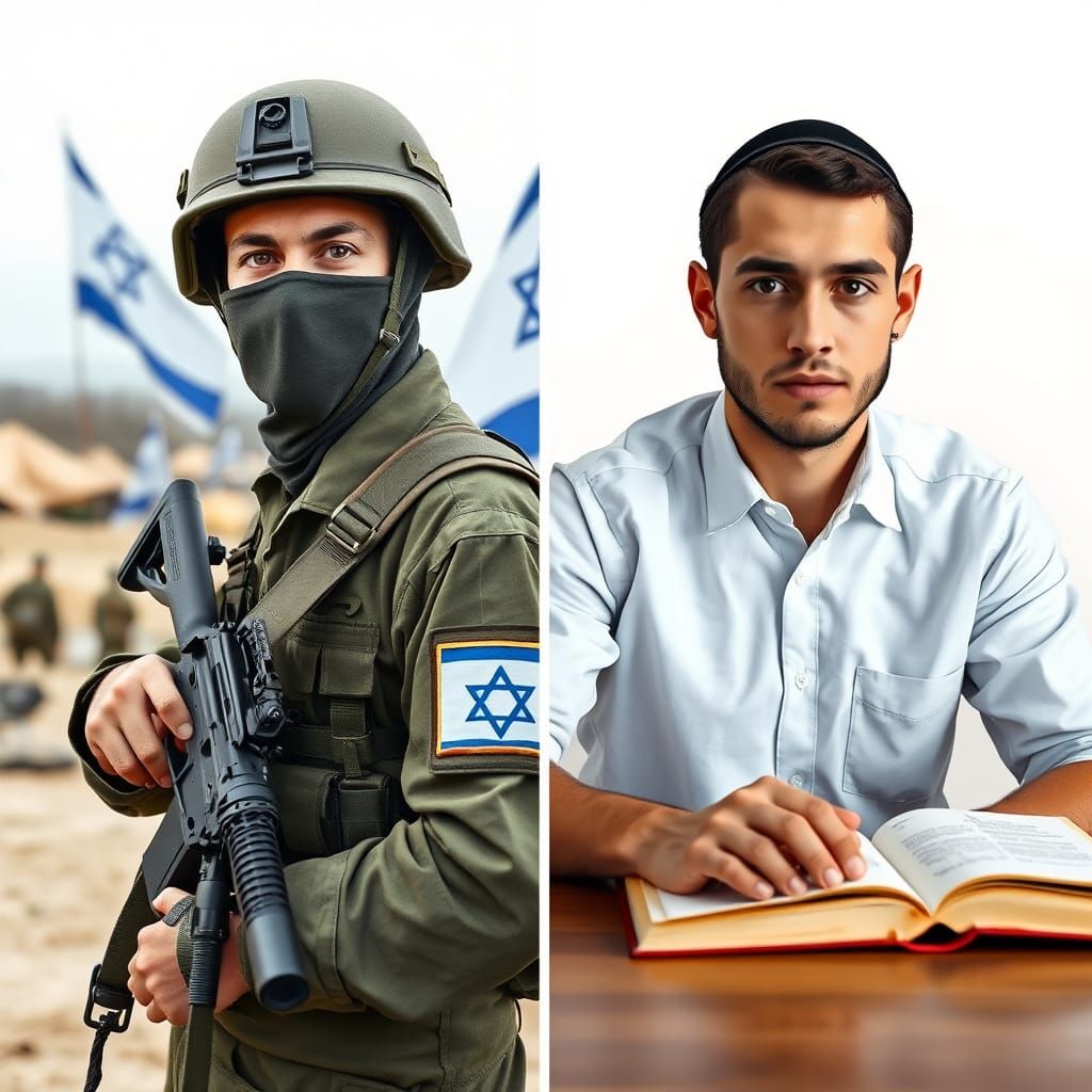 Diptych: Soldier's Duty and Scholar's Dedication in Israel