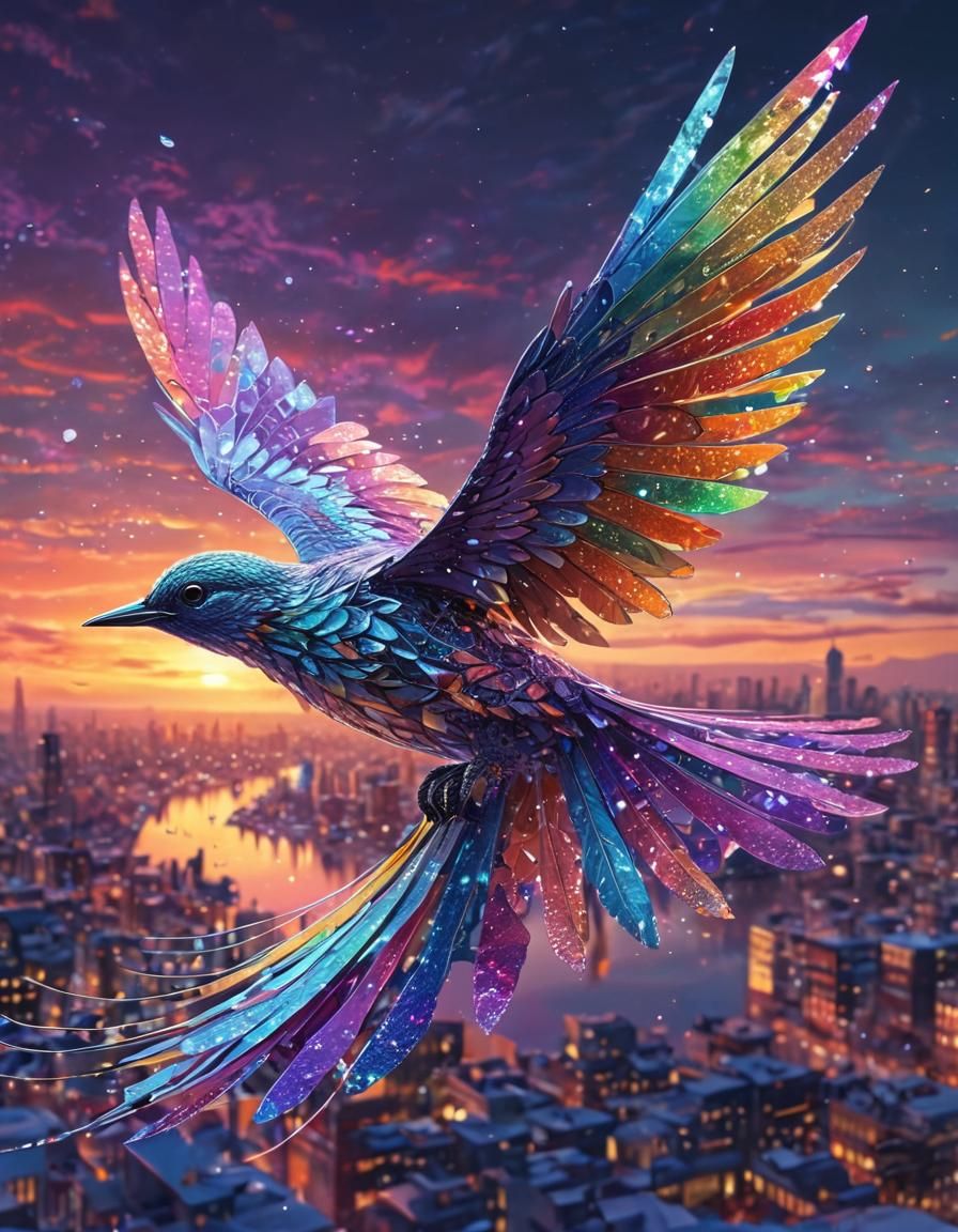 Rainbow Icebird  by @Chillr