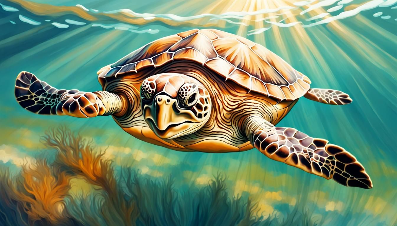 Turtle in the sunlight.