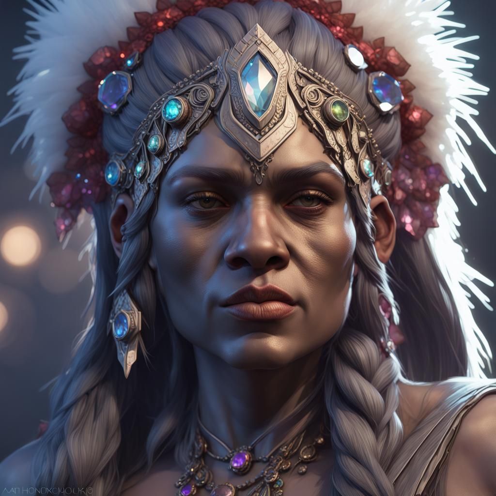 Loop de loop braids headdress 
faceted crystals moonlight