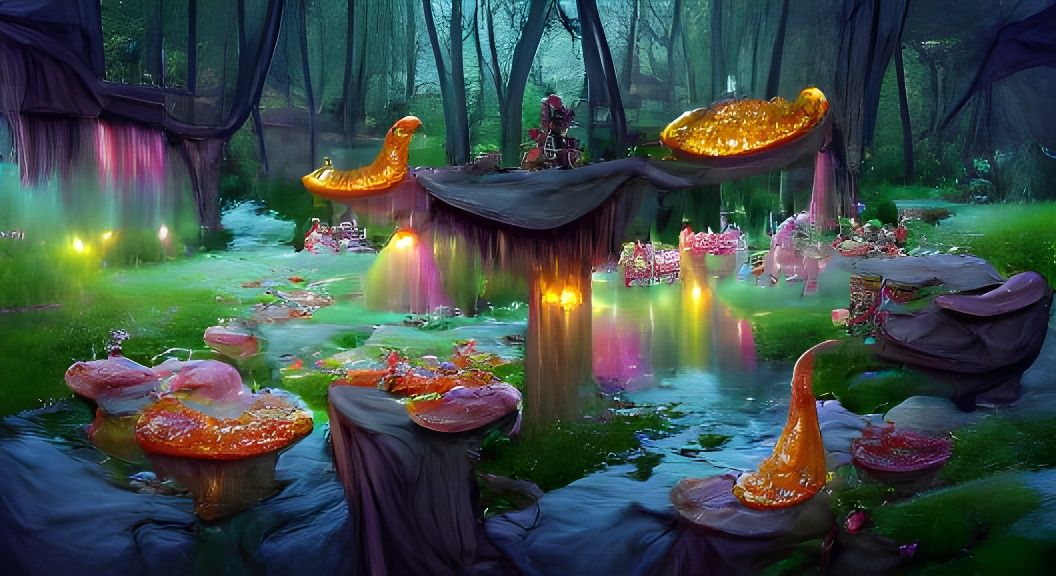 Fairy Tale Mushroom Forest.