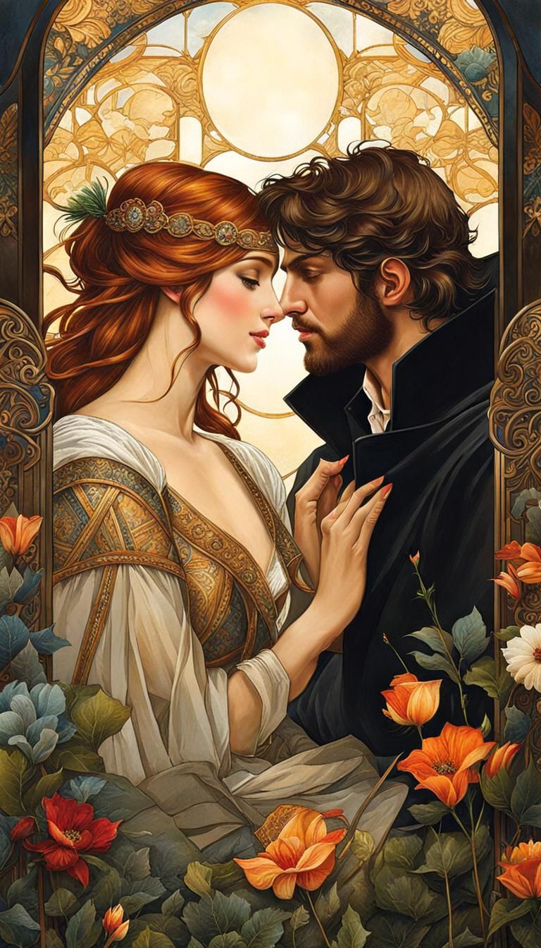 LOVERS_looking_at_each_other_smitten_faces_ highly detailed ...