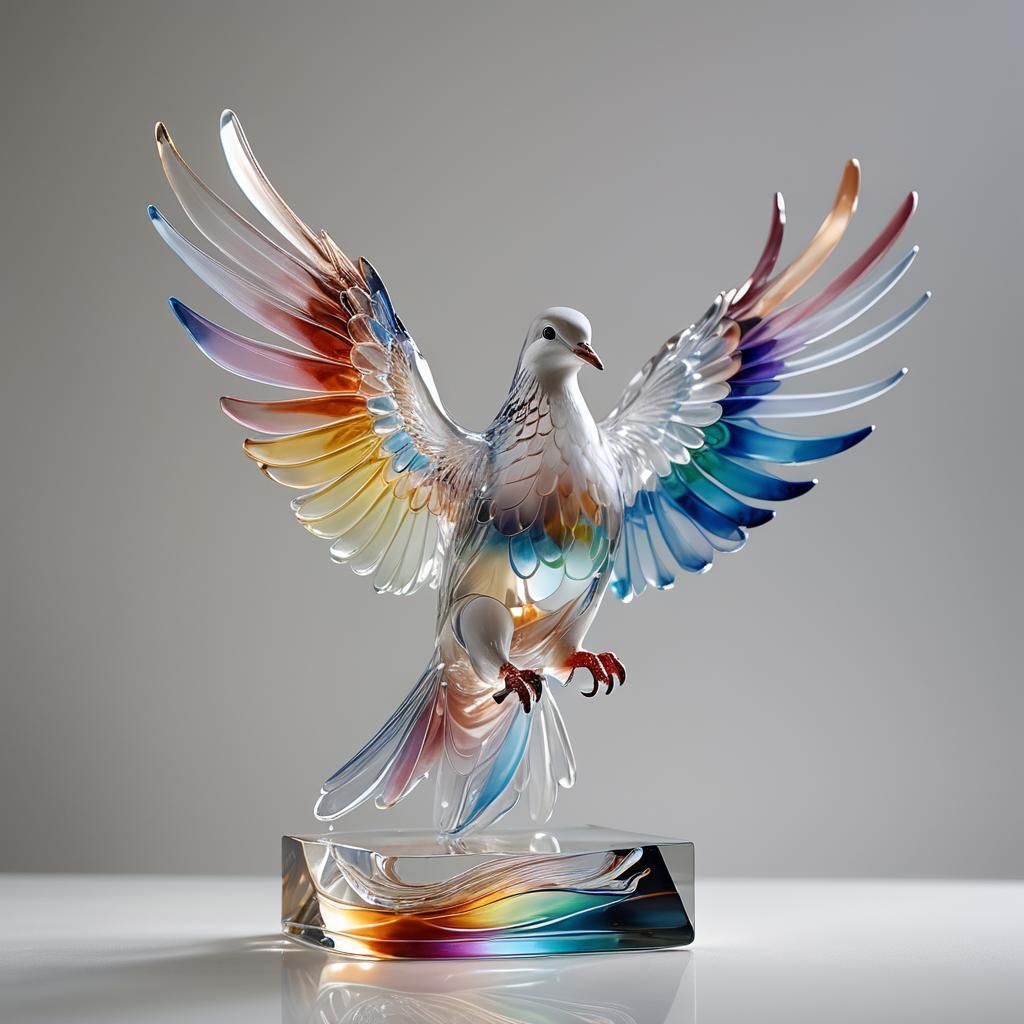 Glass Peace Dove  by @nadia_dream
