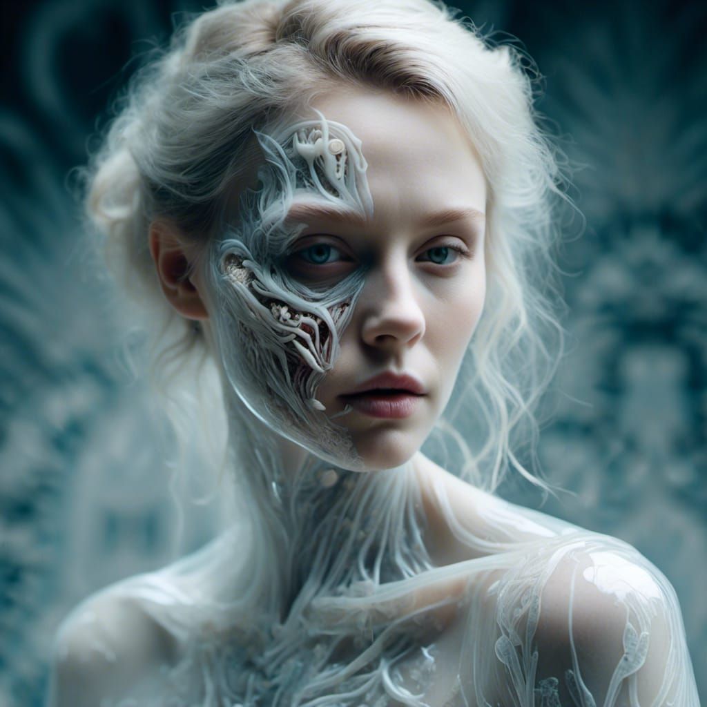 <lora:white hybrids:1.0> portrait of a woman, pale translucent skin