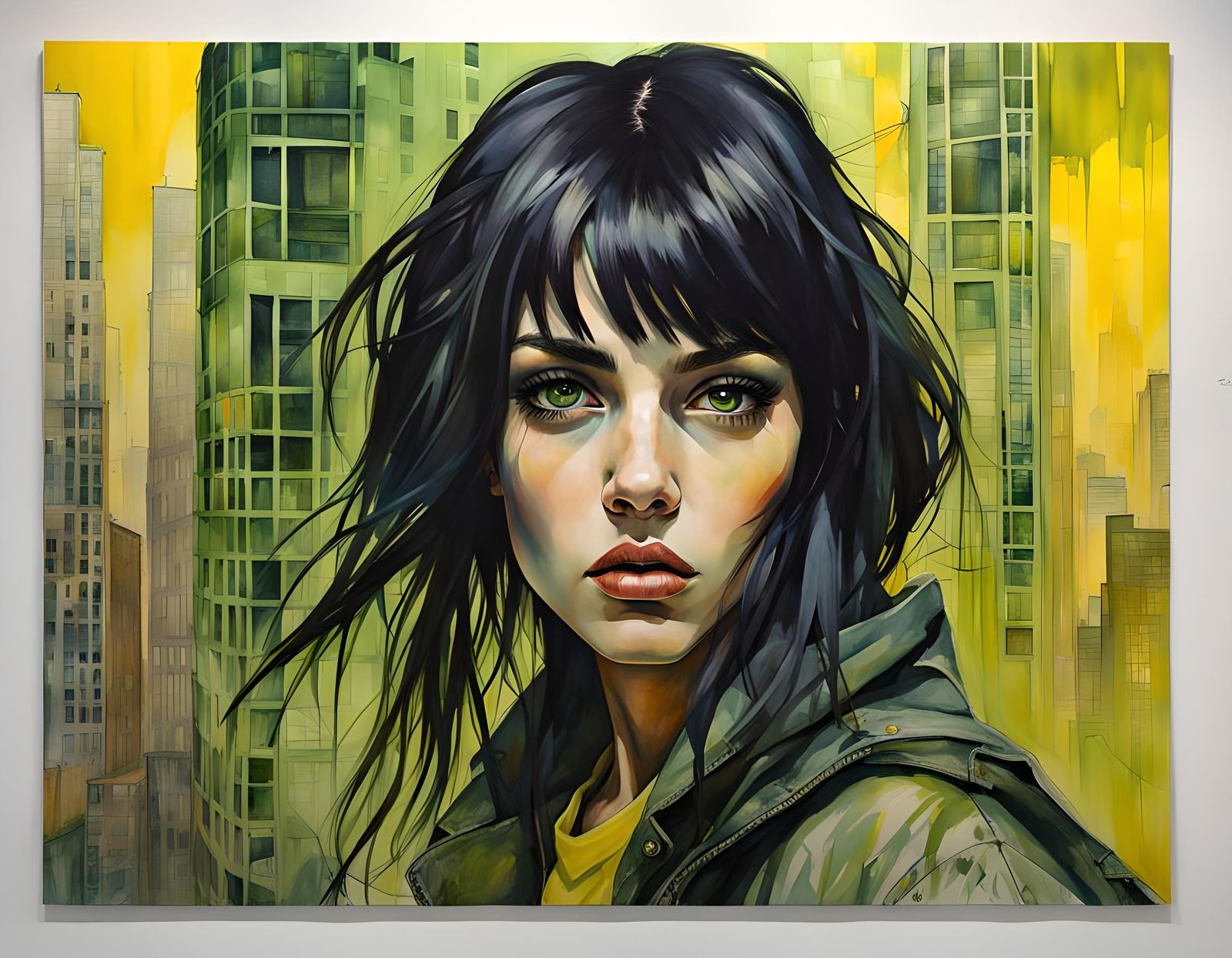 Raven haired beauty in dystopian environment - AI Generated Artwork ...