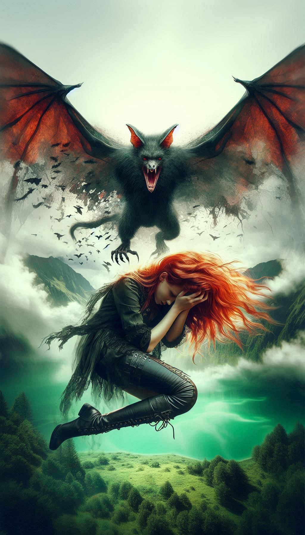 Swamps, giant bat attack