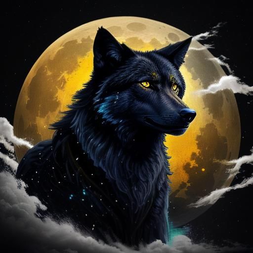 black wolf