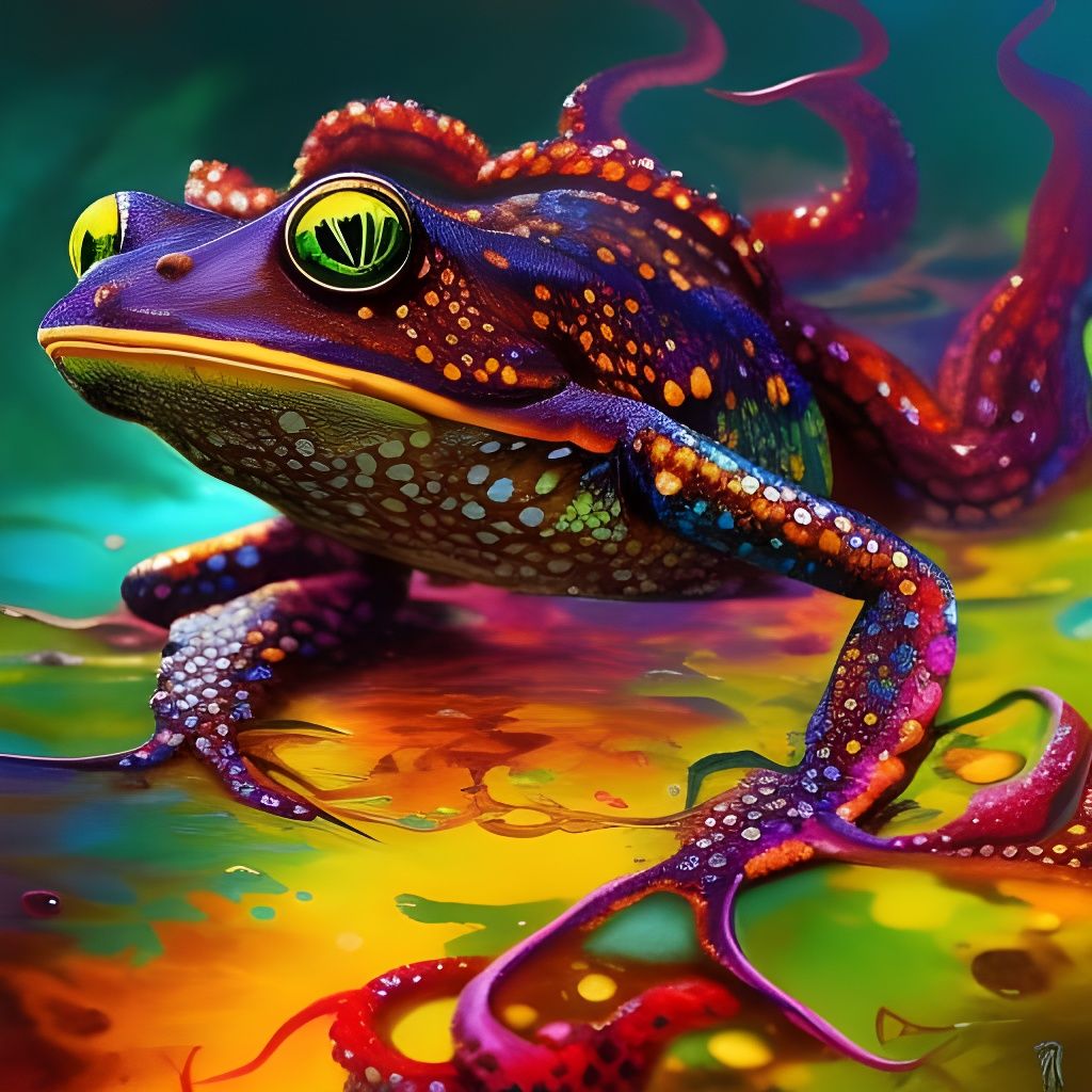 FROGTOPUS Frog Octopus Hybrid - AI Generated Artwork - NightCafe Creator