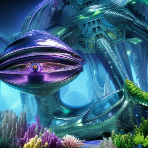 ultra hyper photo realistic extremely elaborate underwater f...
