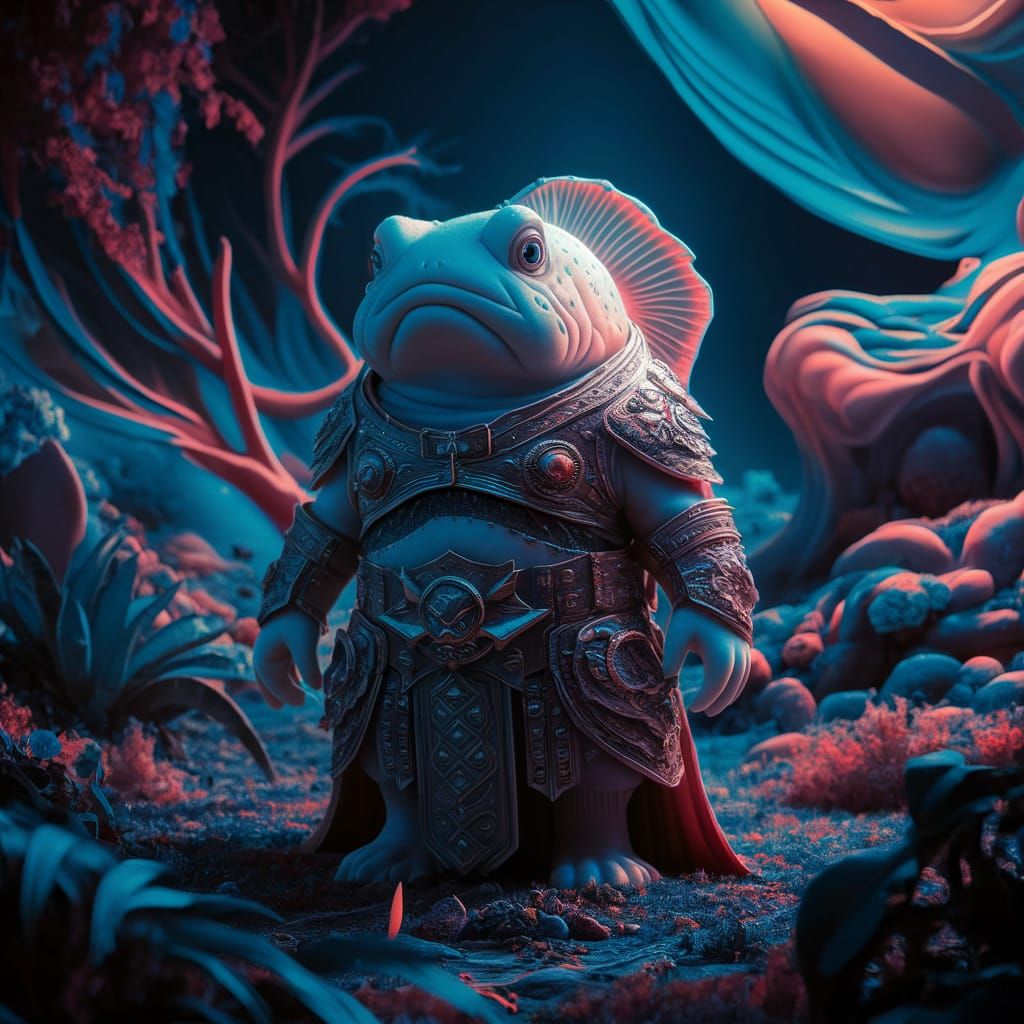 Anthropomorphic blob fish cleric