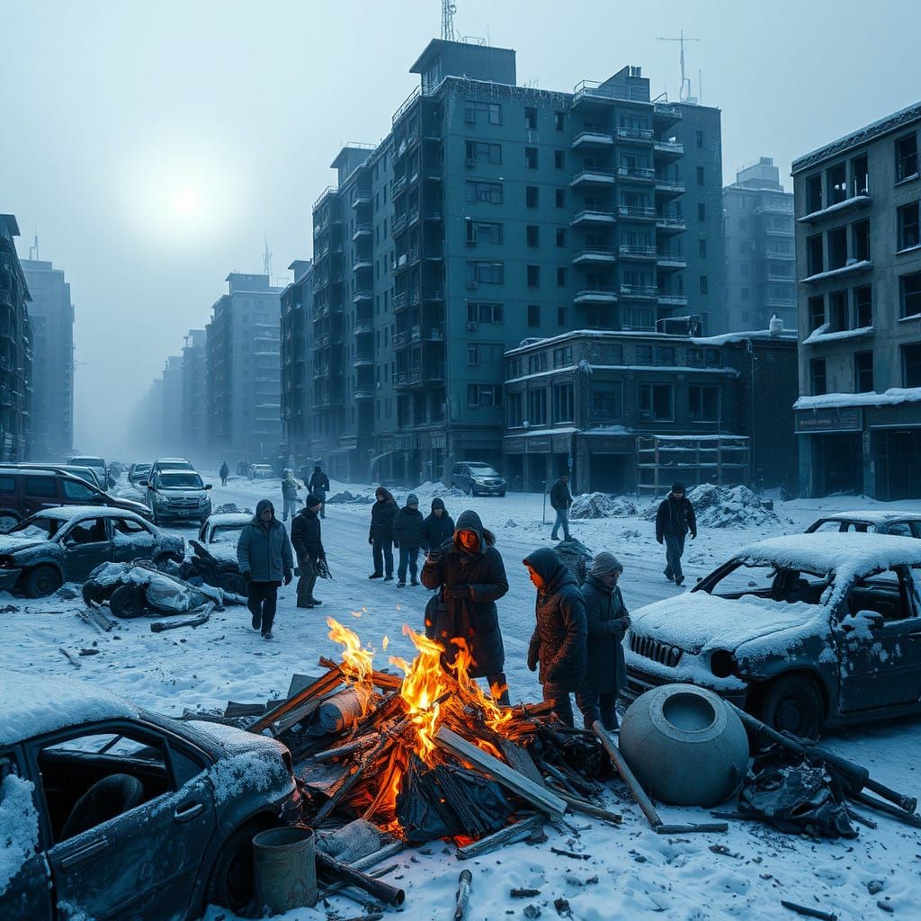 Trying to keep warm in the Nuclear winter  by @ThomasG