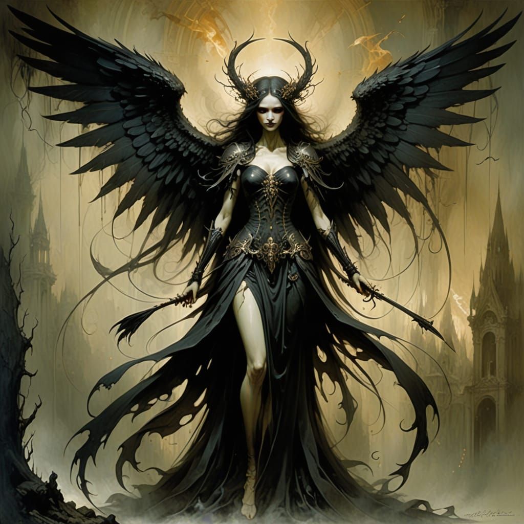 Grimdark Angel of Death  by @JollyNewt