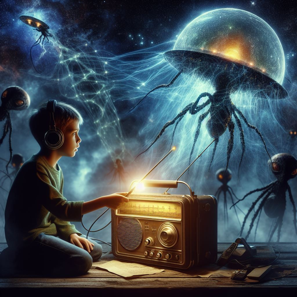 communicating with extraterrestrial life forms through a makeshift radio set