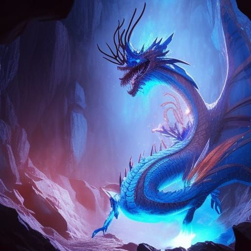 Cave dragon - AI Generated Artwork - NightCafe Creator