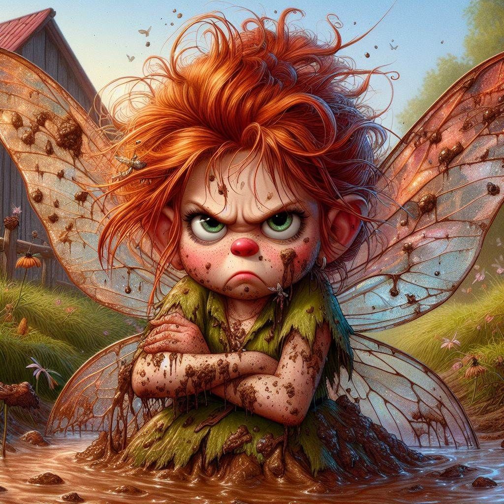 The ever-grumpy fairy in the mud