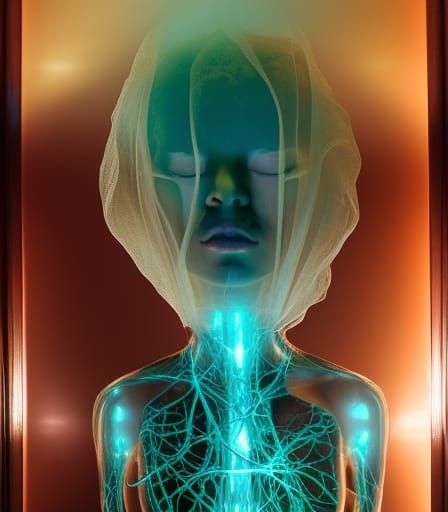 Amber Gauze Sorcery: Hyperrealistic Venetian Glass Art