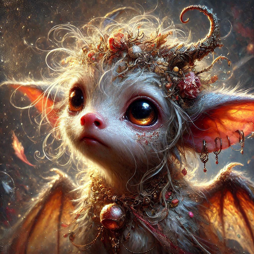 adorable fairy-tale fantasy creature portrait..