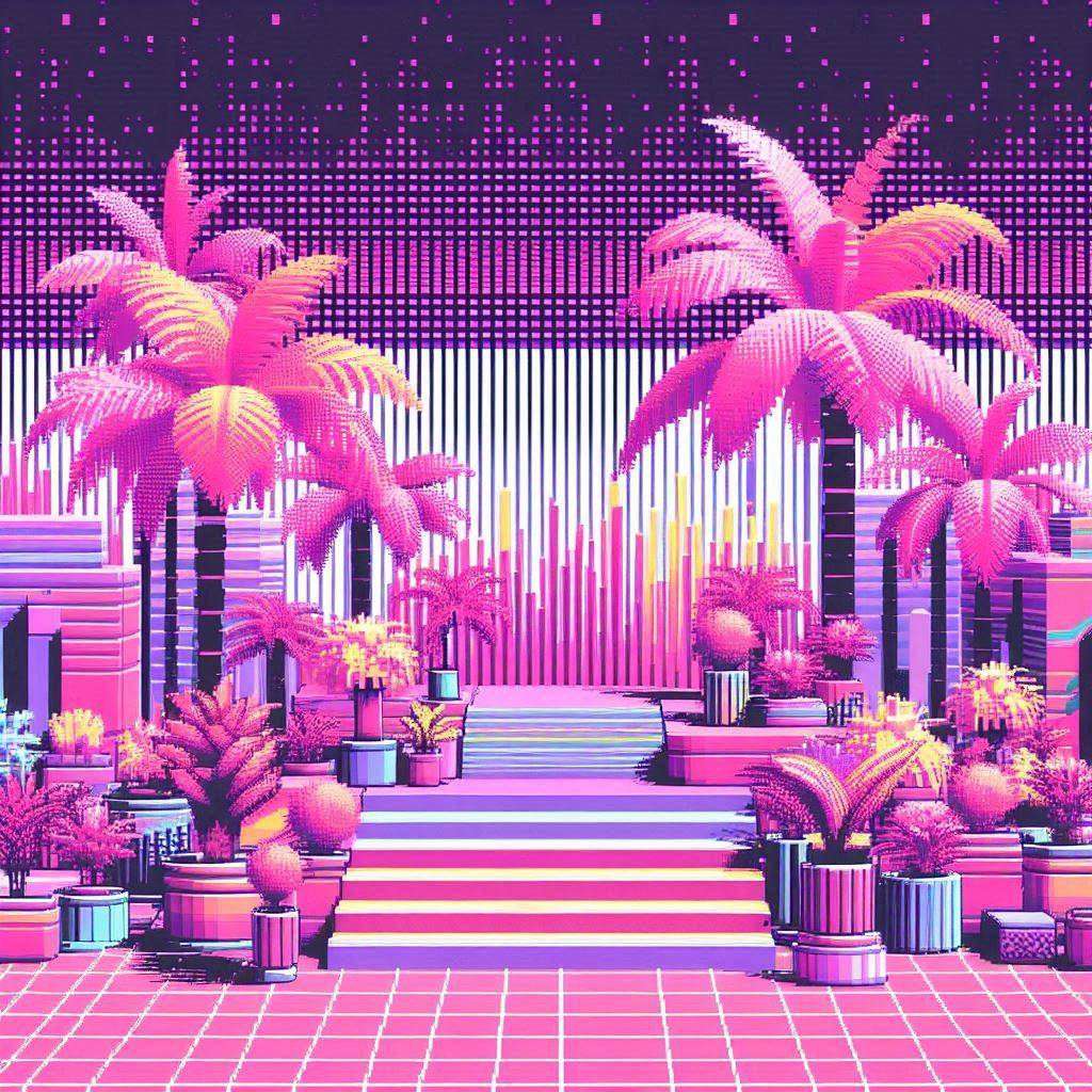 Noisy Pixelated Palm Trees