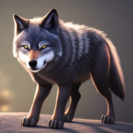 Wolf - AI Generated Artwork - NightCafe Creator