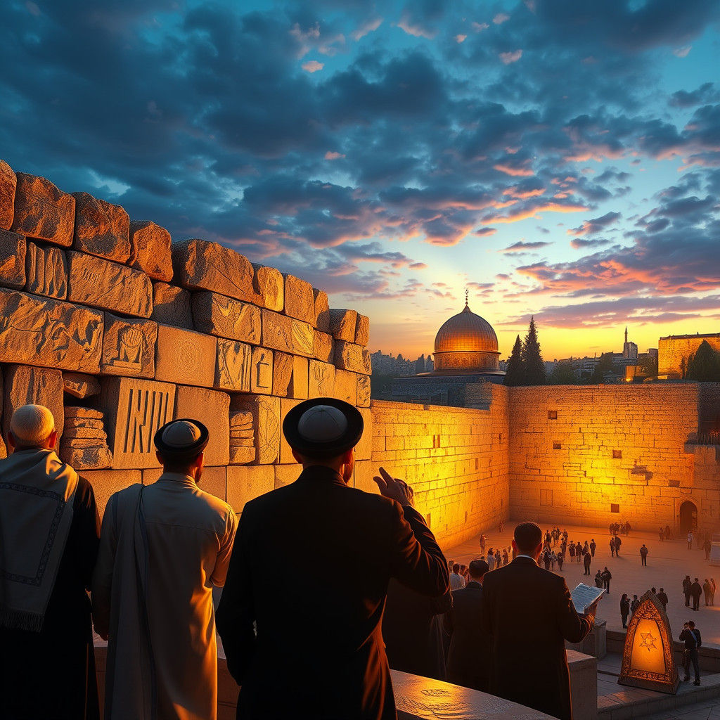 Western Wall Prayer: Mystical Fantasy Concept Art