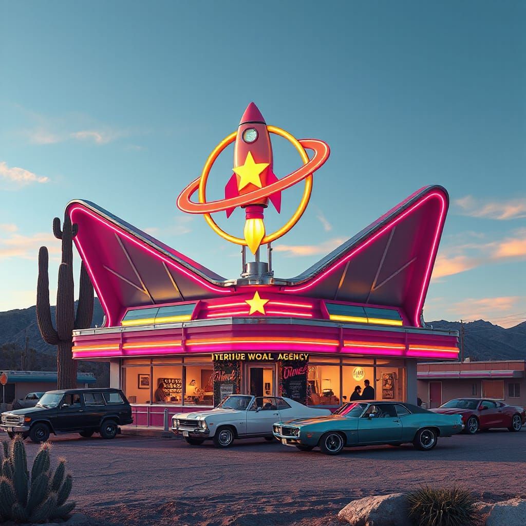The Blast-Off Diner on Route 66.