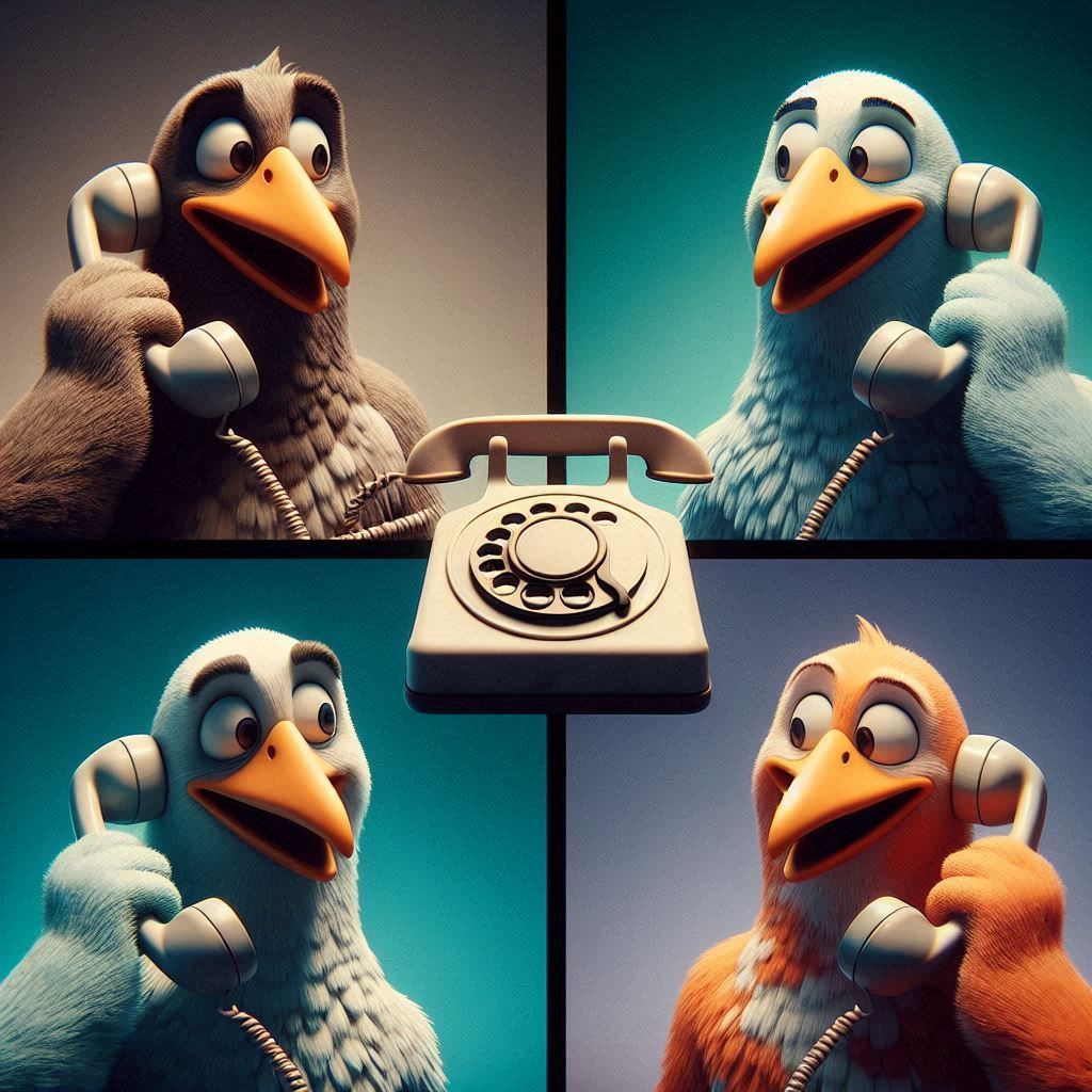 Four calling birds and five rings, counting the unanswered phone in the middle
