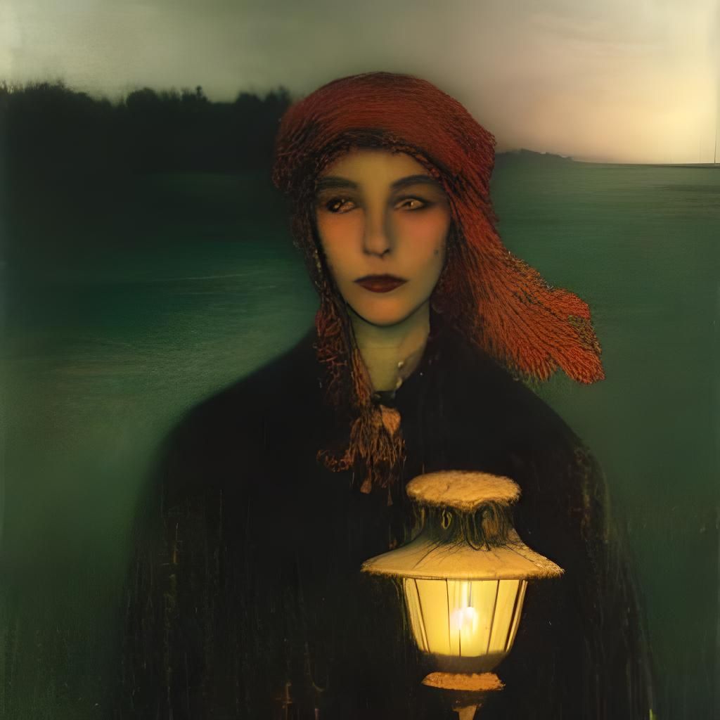 Bromoil Print Woman in Grimshaw Gammell Style