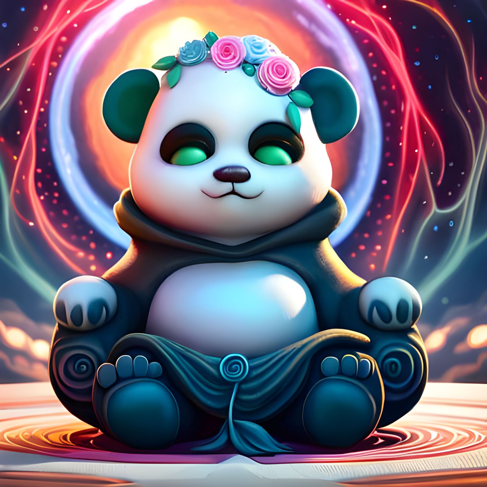 Buddha bear 1 - AI Generated Artwork - NightCafe Creator