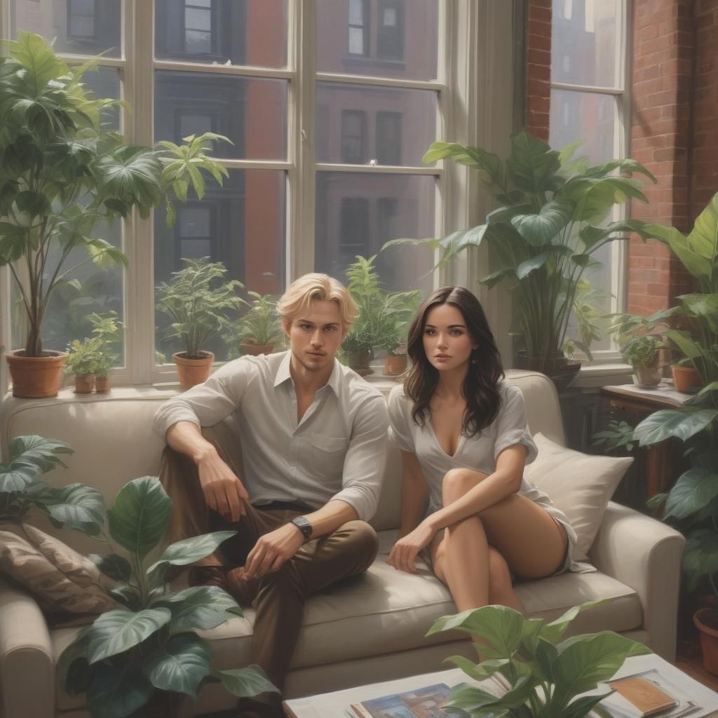 A Man, A Woman, and their plants