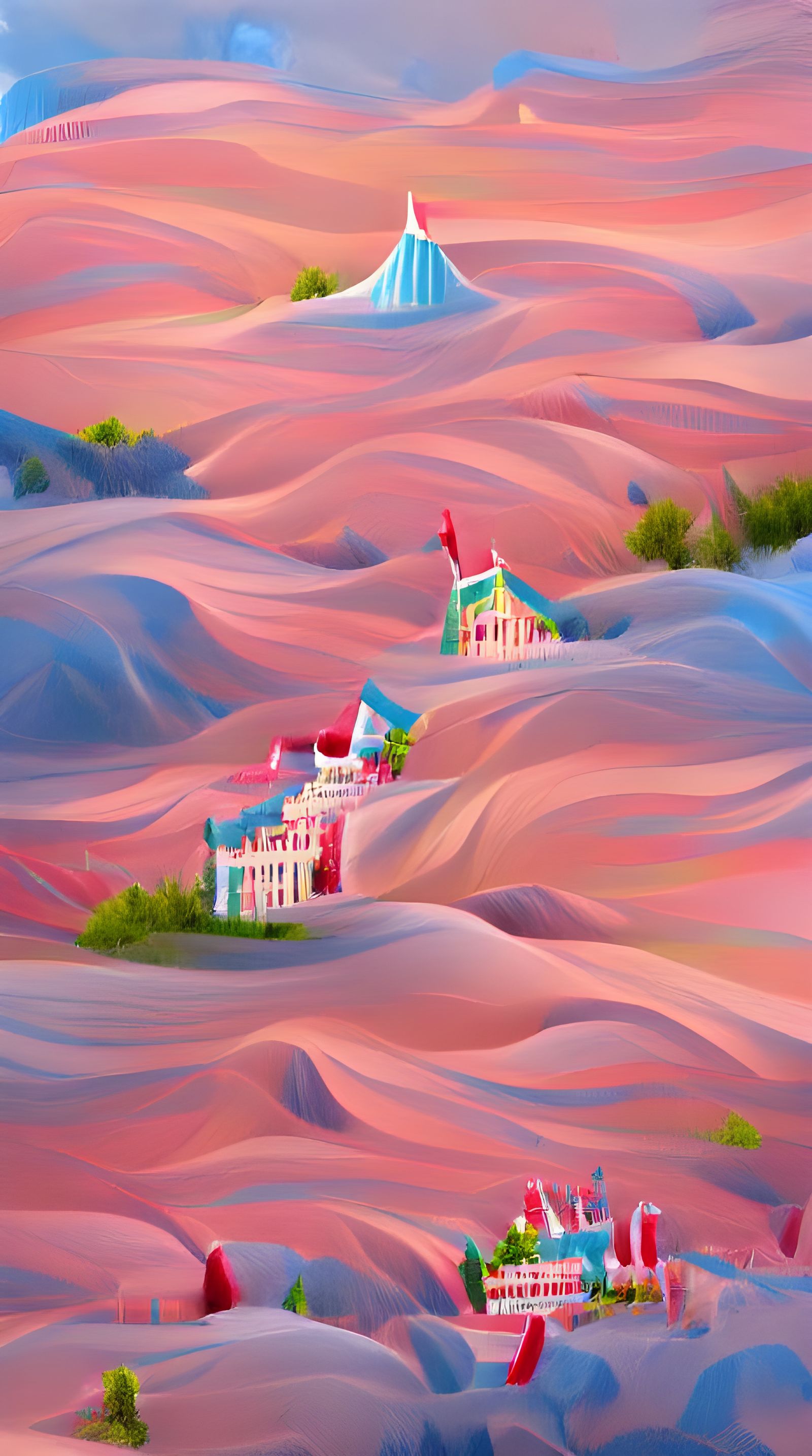 A Peppermint Palace Stands Out Against the Sugar Dunes at Da...