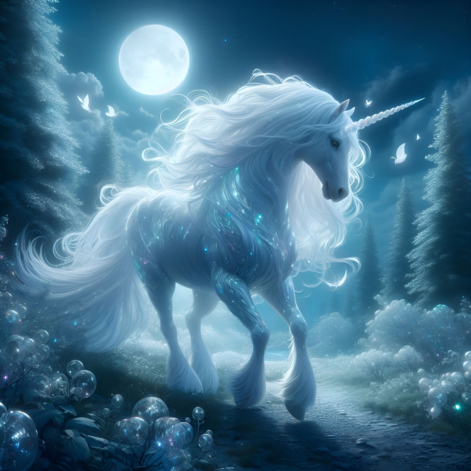 Unicorn vanishing into thin air