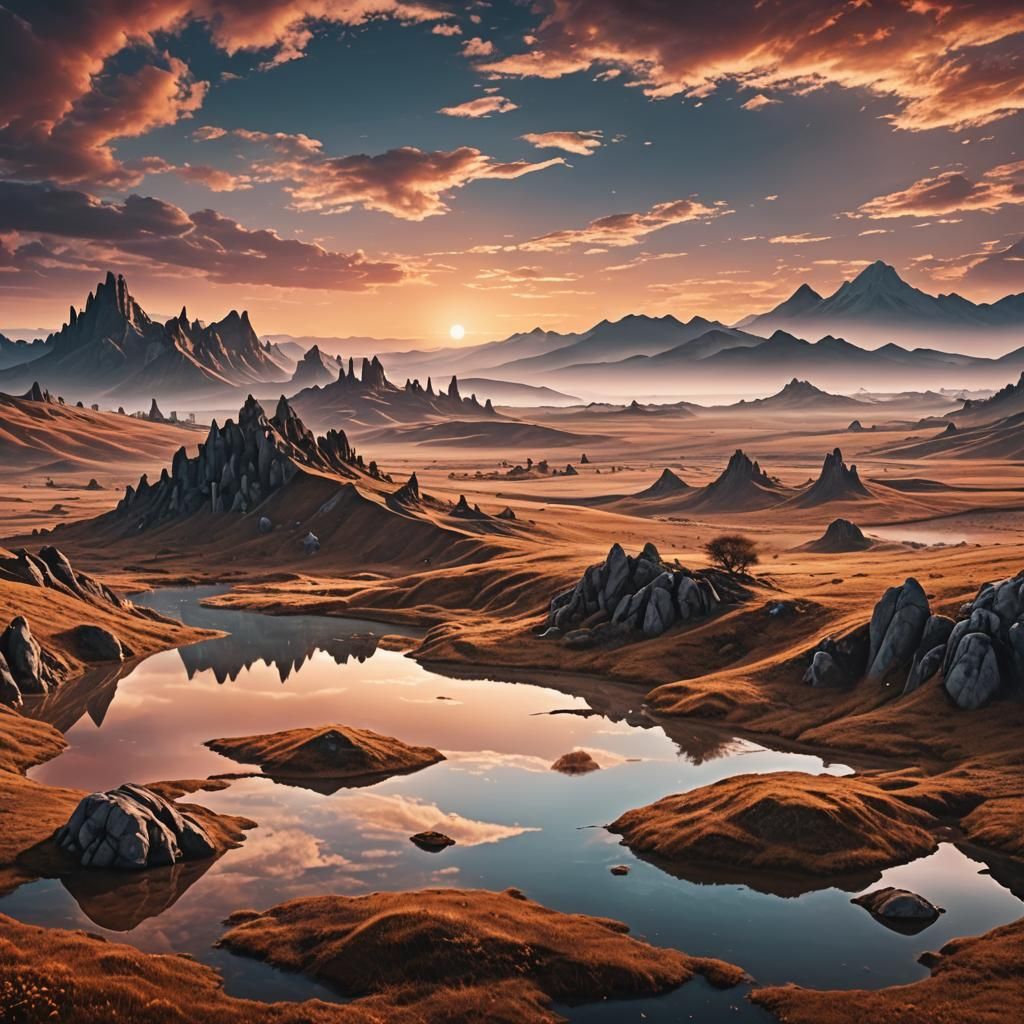 Surreal alien landscape 