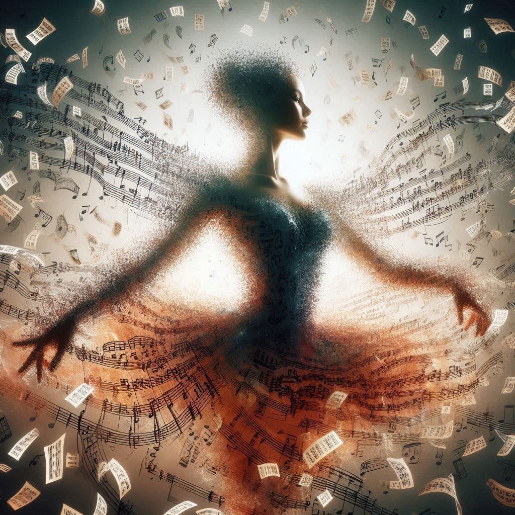 double exposure beautiful fantasy DALL-E 3 portrait landscape..