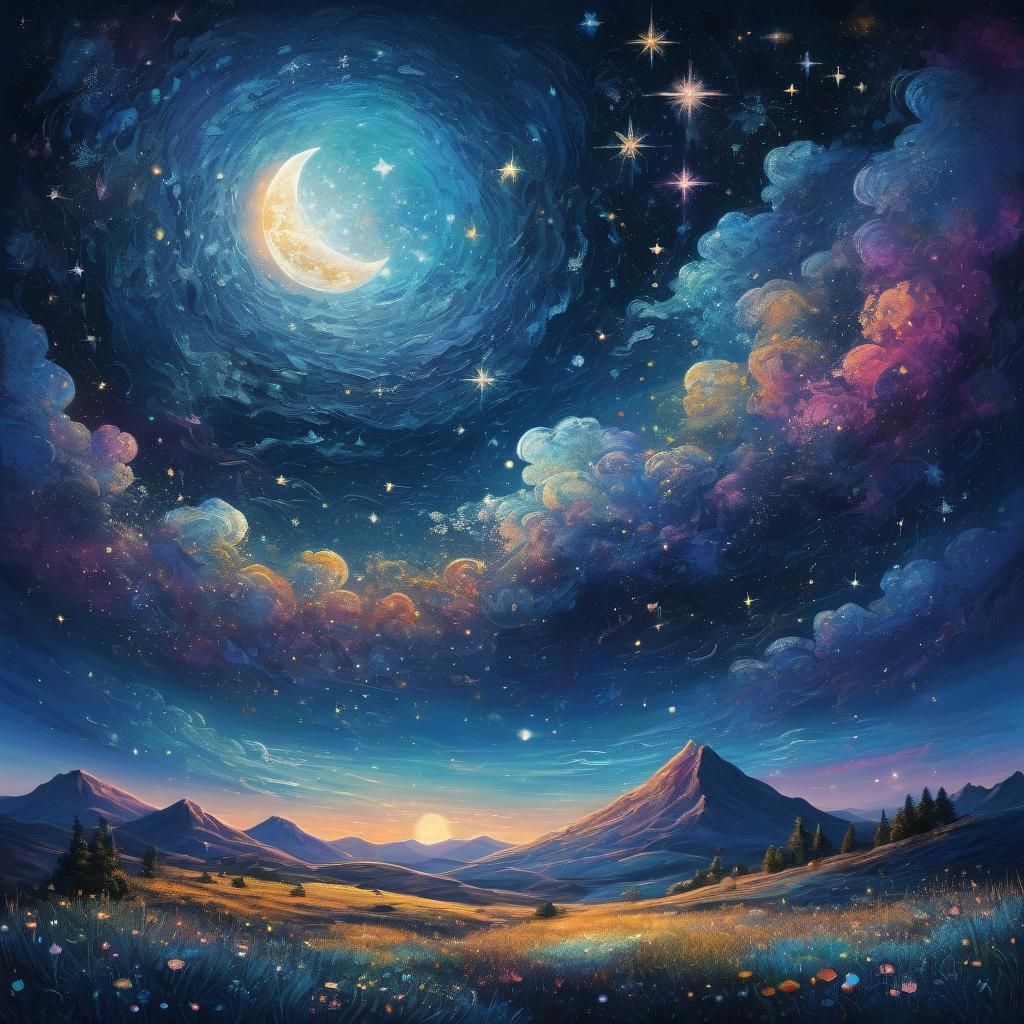 A beautiful moonlit evening,   by @Suz