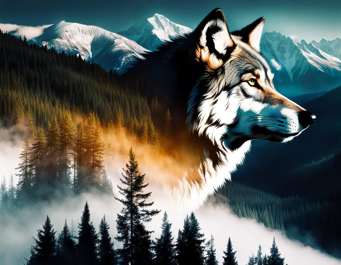 Lone wolf  by @Crystalline