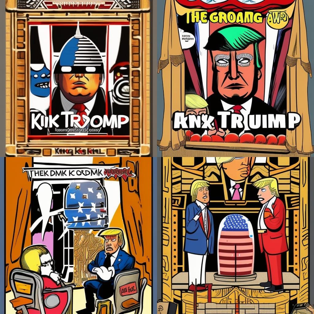 King Donald Trump against GROK the AI King, Good Against Evil, GROK