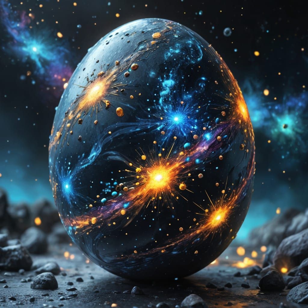 Galaxy Egg  by @CrystalAnimal