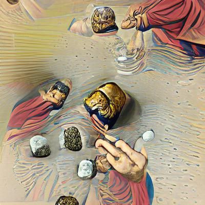 The emperor of man chugging some rolling rocks with the boys