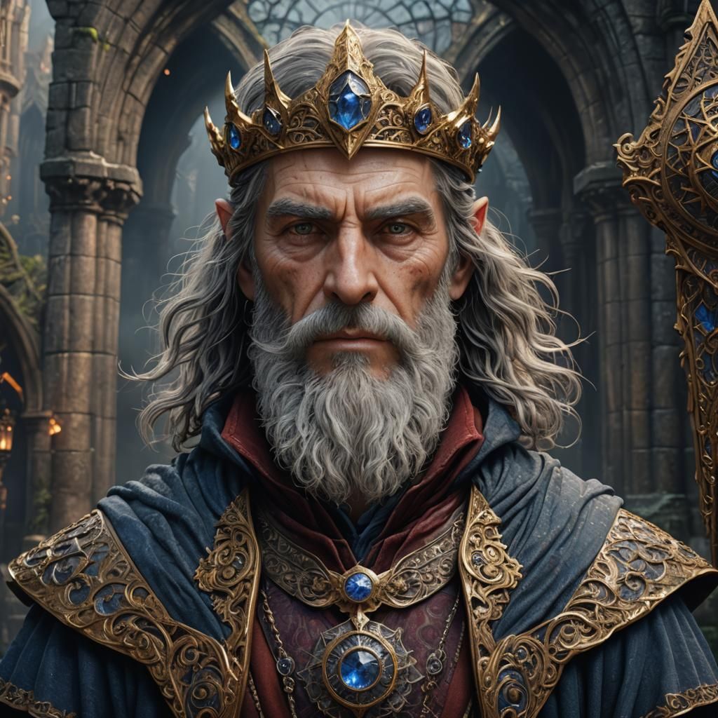 Vieux roi grisonnant
