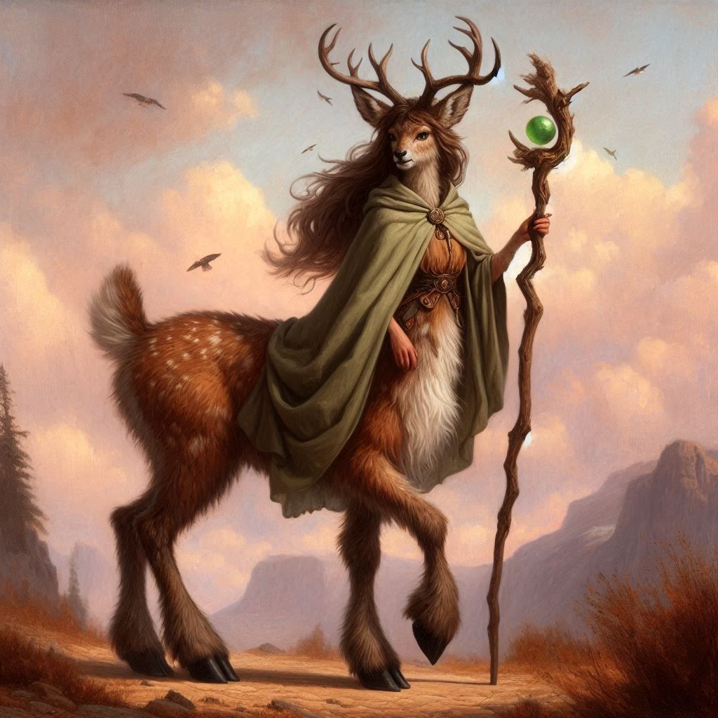 Cervitaur, deer face