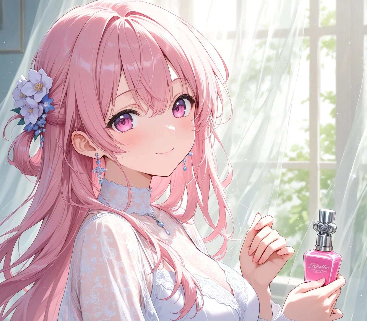 Peony and a pink perfume